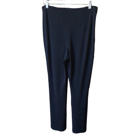 MODA INTL Black pull on pants romantic goth witchy rayon Business casual Office - Picture 1 of 6